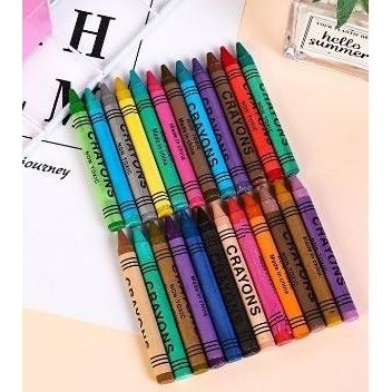 

Pensil CRAYON 24 WARNA / Crayon Set Anak 24 Pcs / Oil Pastel Mewarnai