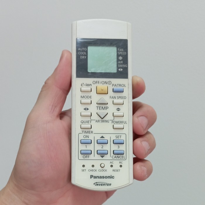 Remot Remote AC Original Panasonic Inverter e-ION Patrol Double Swing