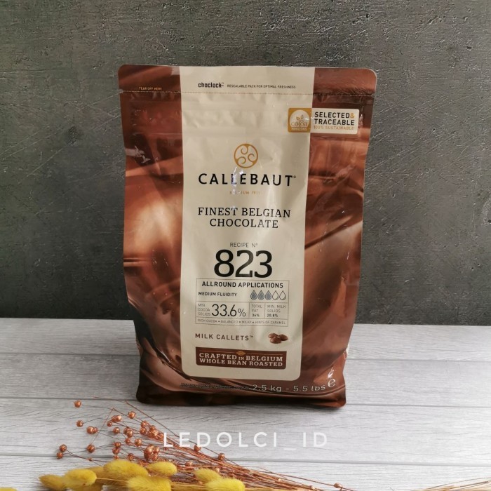 

Cabina Termurah! Callebaut 823 Milk Chocolate Callets 2.5 Kg Couverture 33.6%