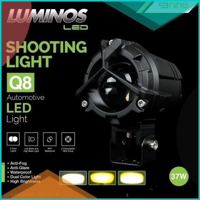 Lampu Led Nine Luminos Q8 Lampu Tembak FogLamp Laser D2 Putih Kuning 1