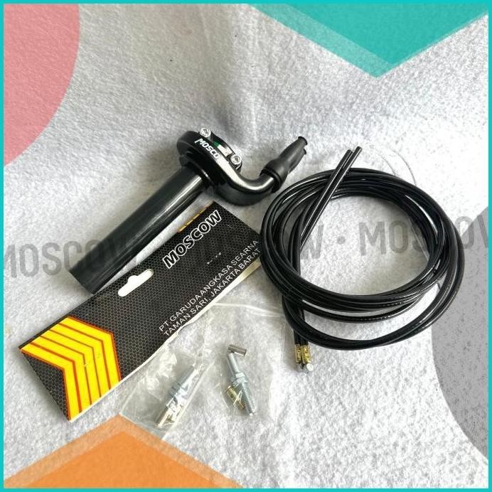 GAS SPONTAN DOMINO 2 KABEL GAS SERAT 190CM HITAM TIGER CBR KLX CRF FU