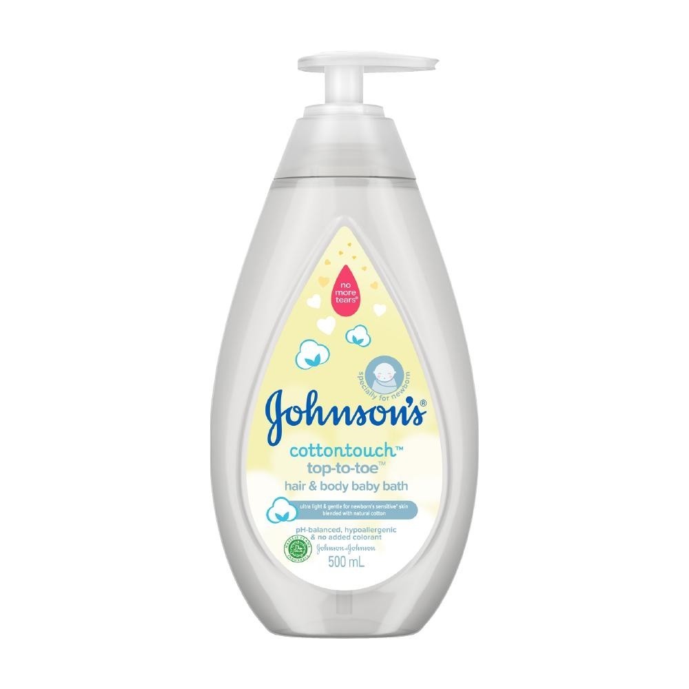 JOHNSON'S CottonTouch Top-to-Toe Hair & Body Baby Bath - Sabun Bayi 2in1 500ml