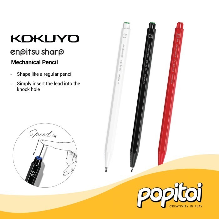 

Kokuyo Enpitsu Mechanical Pencil 0.3 0.5 0.7 0.9 1.3 Mm Pensil Mekanik