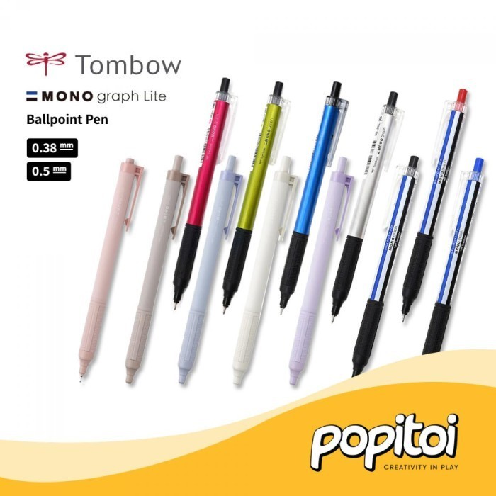 

Tombow Mono Graph Lite Ballpoint Pen Pulpen Bolpoin Smoky 0.38 0.5 Mm