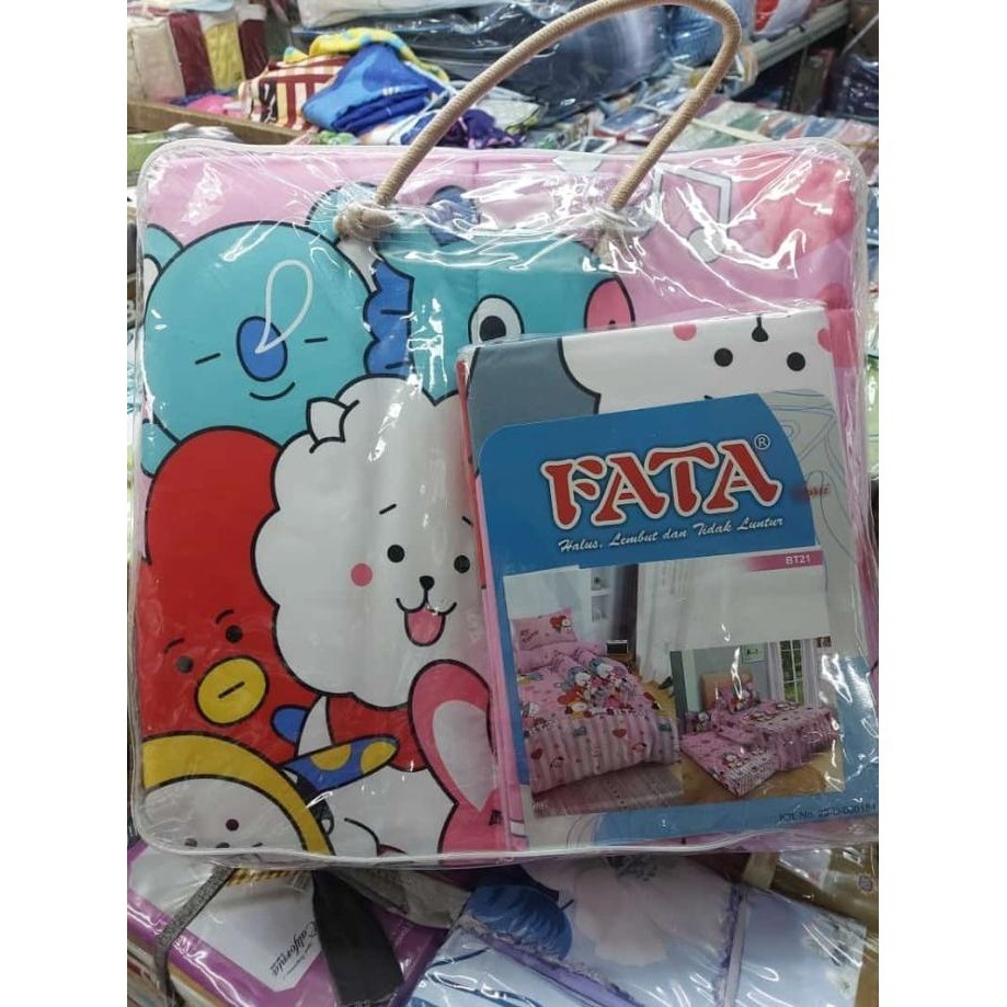 Barang Terlaris Fata Bed Cover Set Sprei Single 120X200 Bt21 Bts Kasur Zocawarix