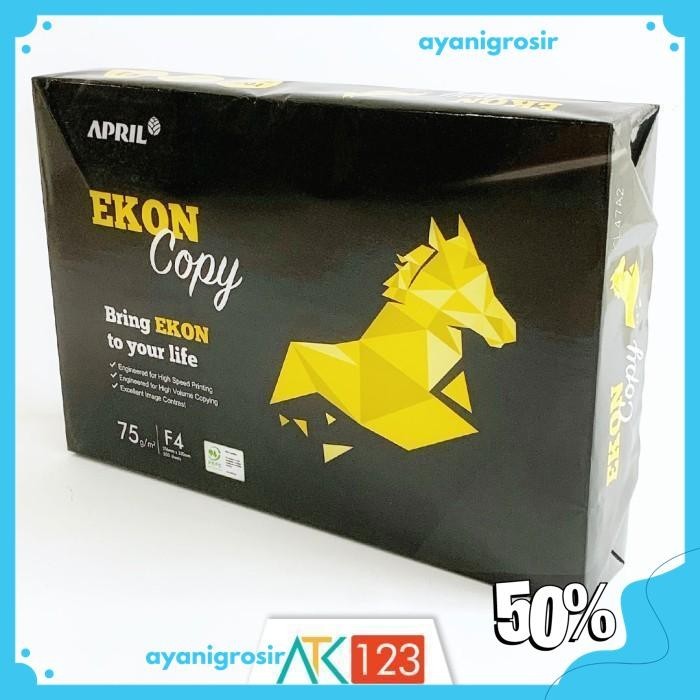 

KERTAS HVS F4 75 GSM - EKON COPY DIJAMIN GRATIS ONGKIR