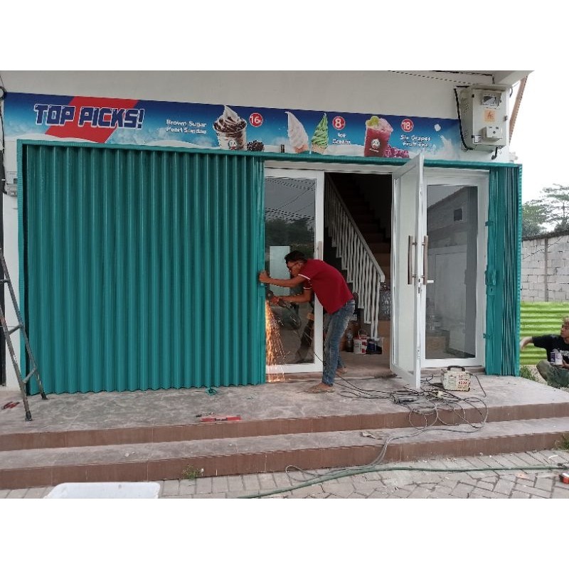 Rolling door gulung folding gate besi