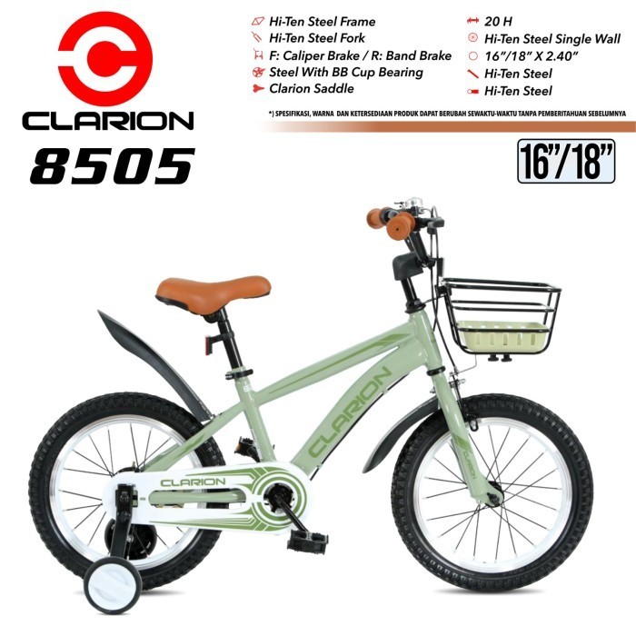 Sepeda Anak Clarion 8505 16 Inch 18 Inch Velg Alloy