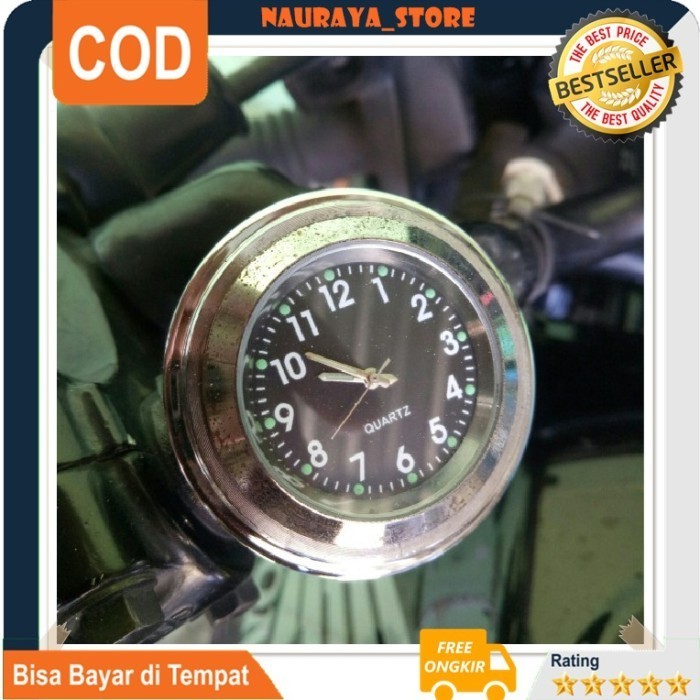 Jam Motor Digital Anti Air Waterproof Jam Motor Tempel Stang Scoopy