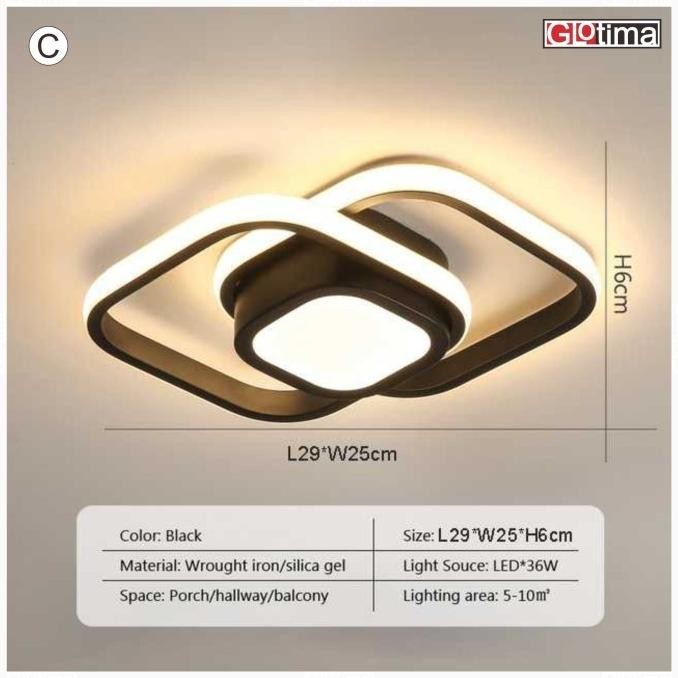 Lampu Plafon Plafond Gantung Hias Led Modern Ceiling Light 3 Warna