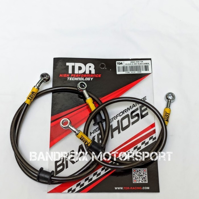 SELANG REM TDR BLACK CARBON ABS 76CM+60CM AEROX 155-AEROX CONNECTED