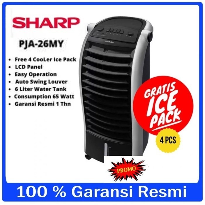 Air Cooler Sharp Pja -26-My 65Wat Dingin Ruangan Ac Portable
