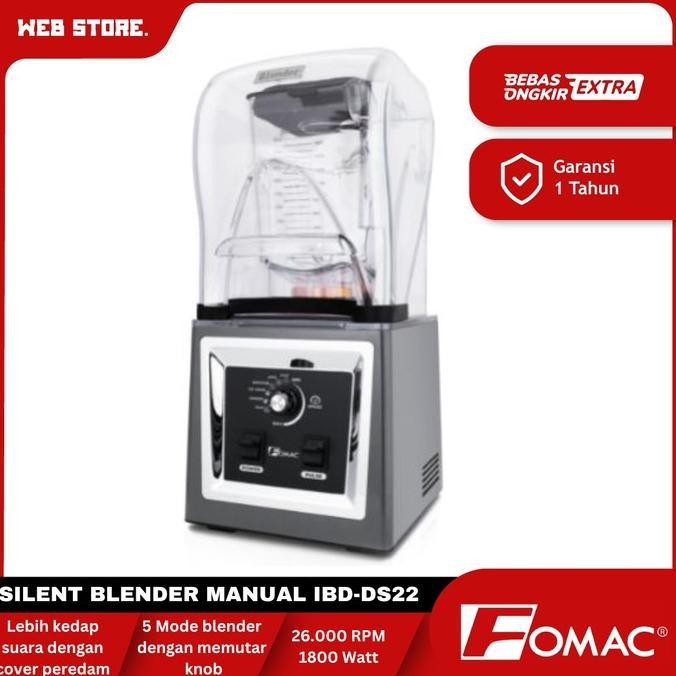 Blender Jus Smoothie Ice Es Batu Multi Fungsi Manual Silent Blender Fomac Ibd-Ds22 Bhagaxalim