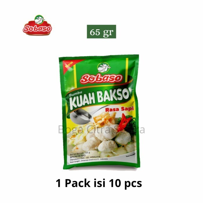 

Terlaris Bumbu Kuah Bakso Sobaso 65gr (1 pack) SALE