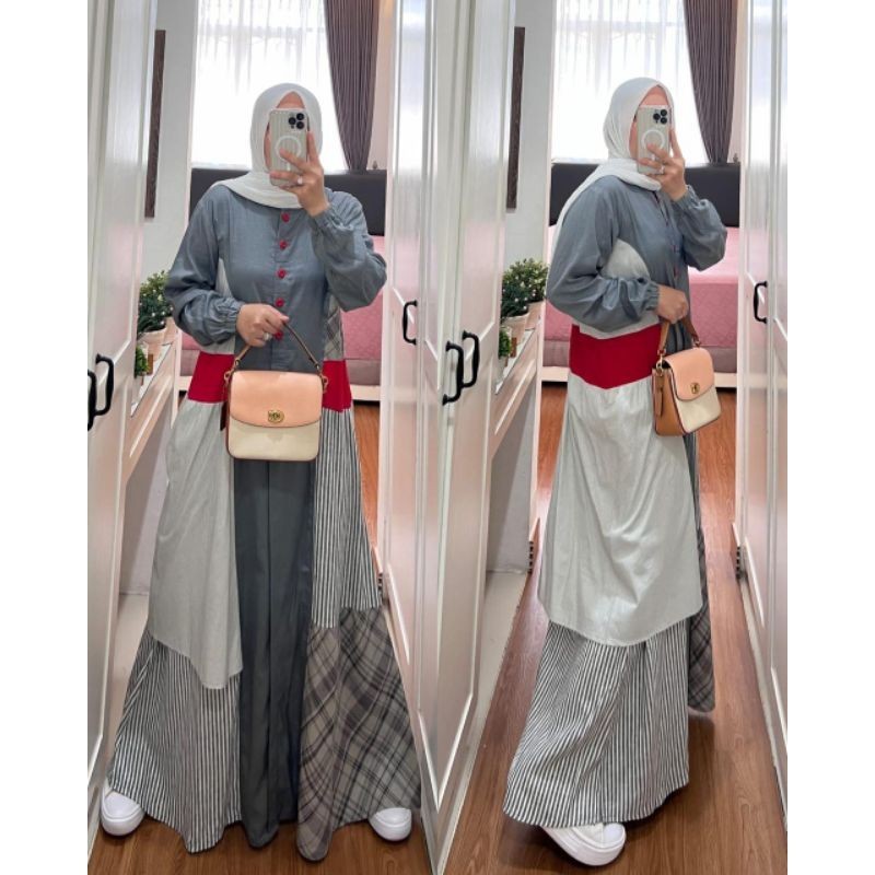 MAXI DRESS SEMUT TERBARU//ORIGINAL SYAINA BY SEMUT/DRESS KATUN PREMIUM