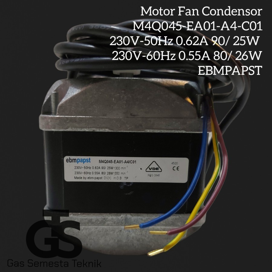 MOTOR FAN CONDENSOR M4Q045-EA01-A4-C01 25W / 26W EBMPAPST