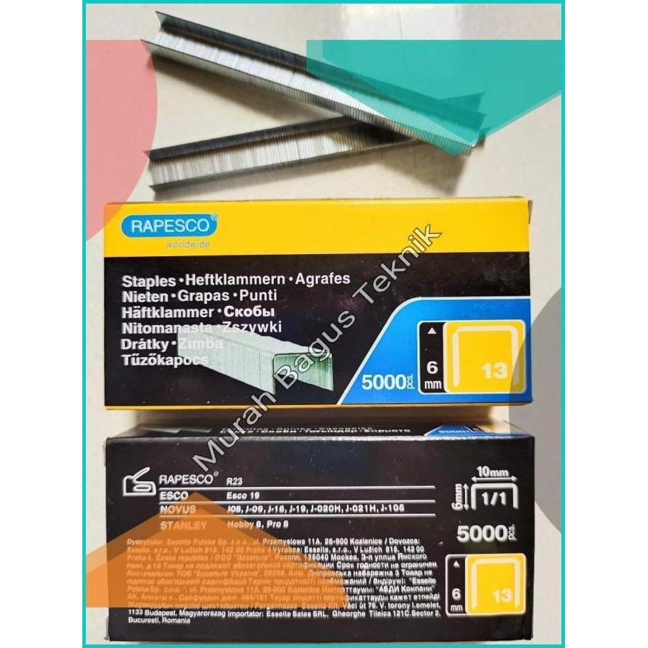 

ISI STEPLES 13/6 6MM REFIL STAPLES GUN PAKU SOFA 19F3B2024 limited sto