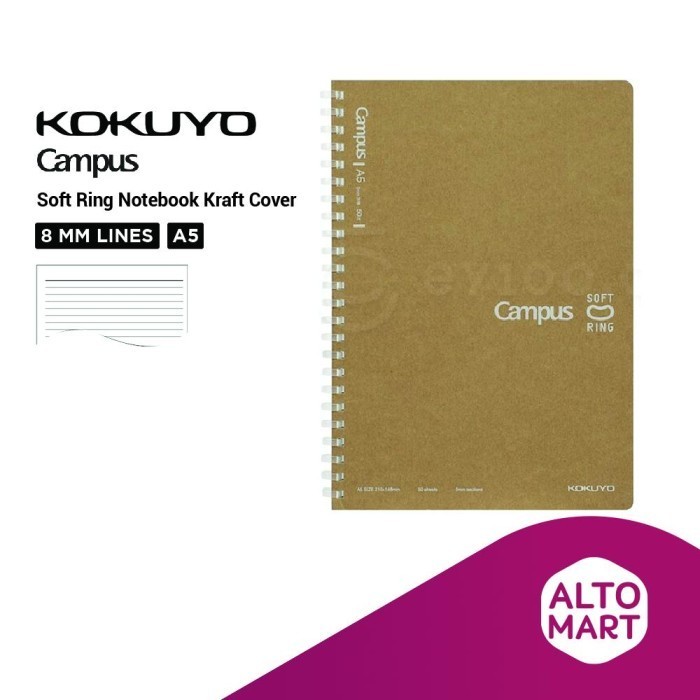 

Kokuyo Campus Soft Ring Notebook Kraft Cover B5 A5 Buku Tulis 360 JUAL