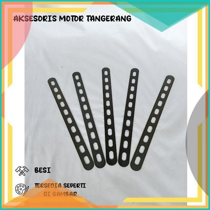 BREKET PLAT PLAT BOLONG BESI PLAT PLAT BOLONG UNIVERSAL TEBAL 2MM 19F3