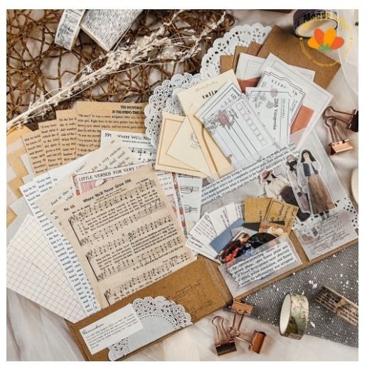 

JUAL Vintage Aesthetic Journal Kit - Dekorasi Vintage Bujo Ver_06 (70pcs)