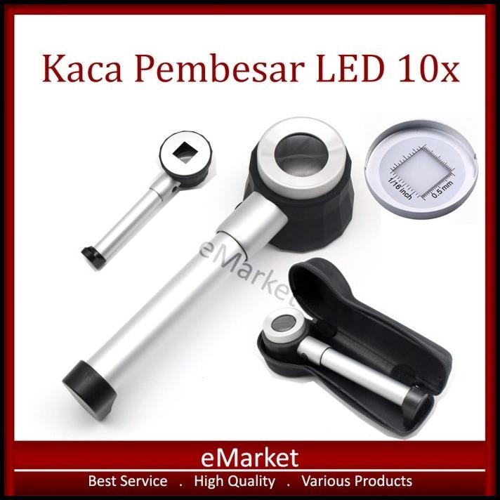 

TERBARU KACA PEMBESAR LED 10X / LAMPU LUP LENSA MAGNIFIER HANDHELD / MEMBACA !!!!!