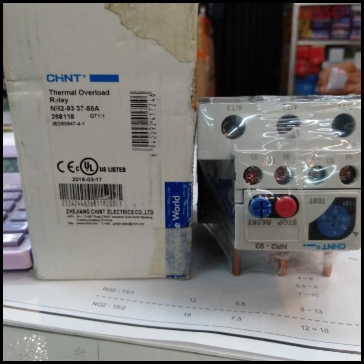 

TERMURAH THERMAL OVERLOUD NR2-93 [37-50]A CHINT !!!!!