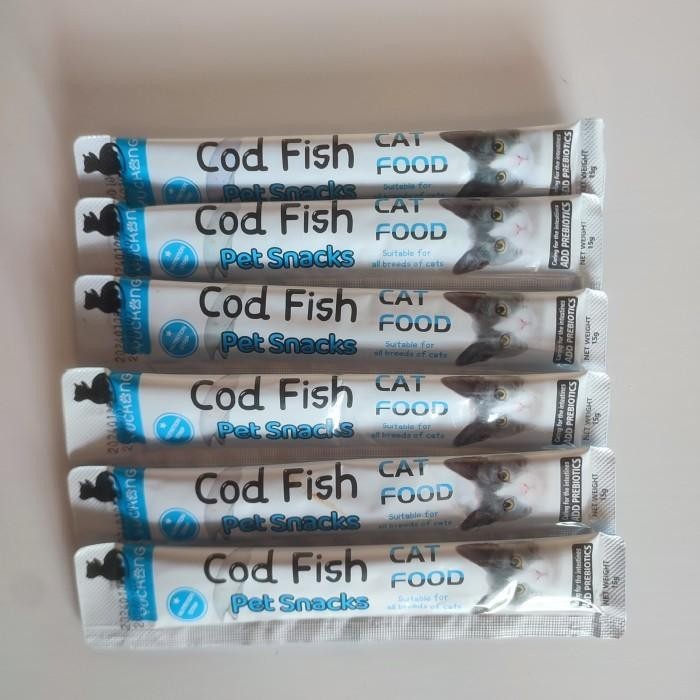 Snack Kucing Yuchang Camilan Kucing Rasa Cod Fish - Mirzbenda