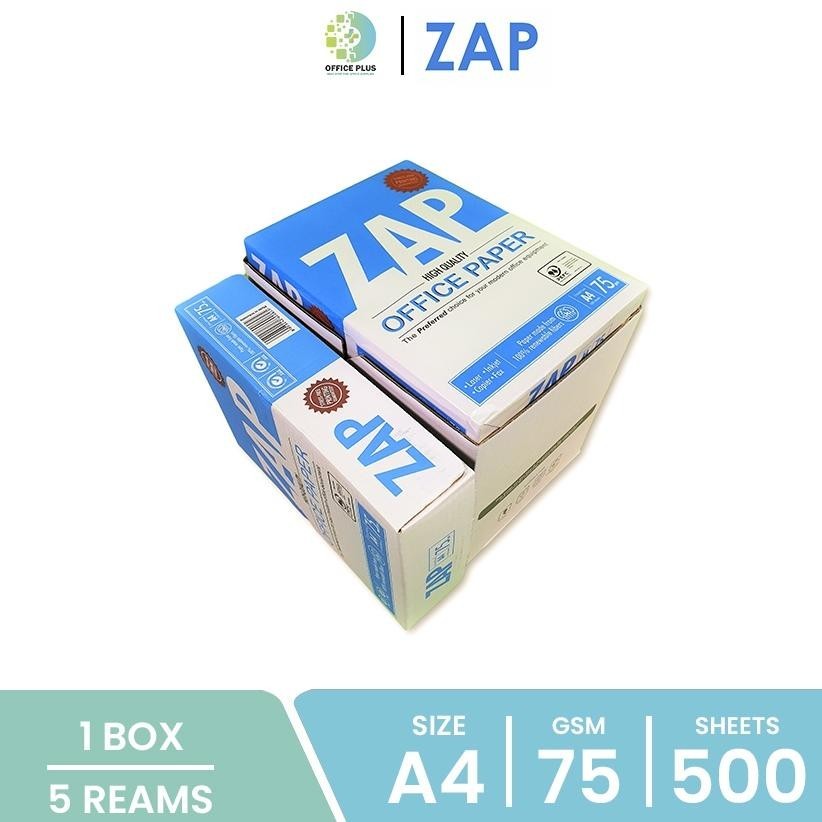 

Lagi Promooo !!! Kertas A4 Hvs 75 Gram - Zap (1 Dus/5 Rim)