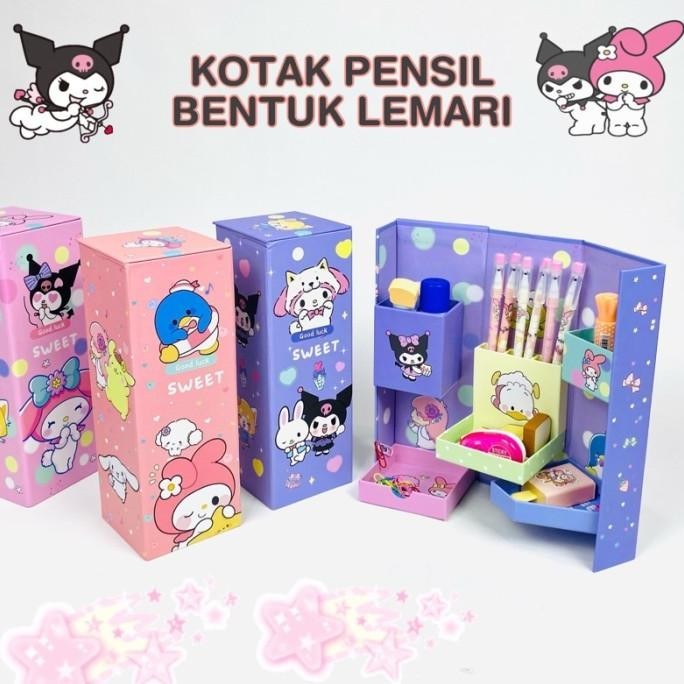 

BOS Kotak Pensil Karton Rak Berdiri Tingkat/Pencil Case/Pencil Box