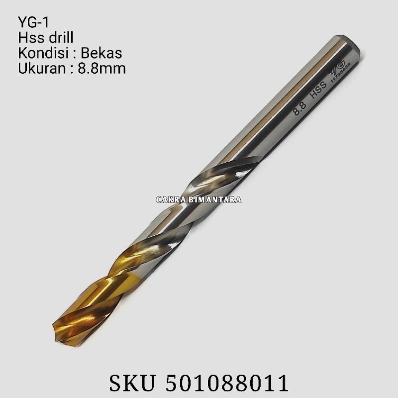 Mata bor 8.8mm drill HSS 8.8 mm untuk besi 8 8 mm bekas