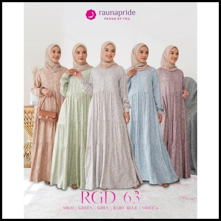 DISKON) Baju Gamis Wanita Rayon Rauna / RGD 63 / Muslim Silahkan diorder