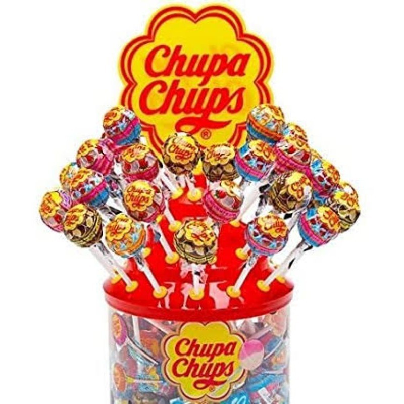 

Yens Mart - Permen Chupa Chups Lollipop 1 Toples isi 30pcs rasa Cola & Strawberry Stroberi Krim