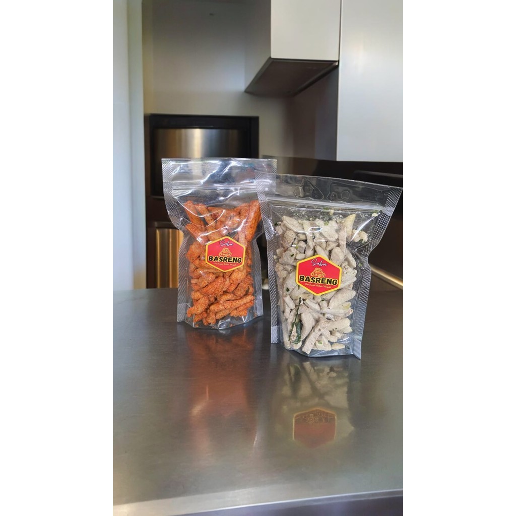 

Basreng pedas daun jeruk original dan pedas 50 gram