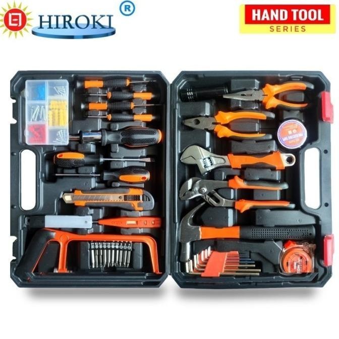 Terbagus Hiroki Tool Kit Set 102 Pcs Toolkit Alat Tukang Pertukangan