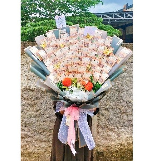 Buket Uang Pecahan Model Merak JUMBO