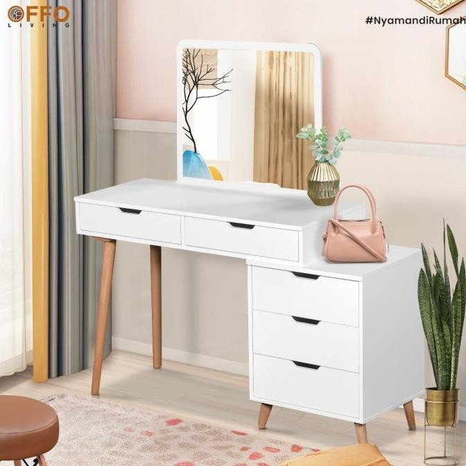 Offo Living - Meja Rias Minimalis dengan Drawer - MRSL-03