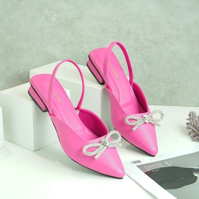 SANDAL WANITA HEELS SLOP MUTIARA ZR 01 GASS