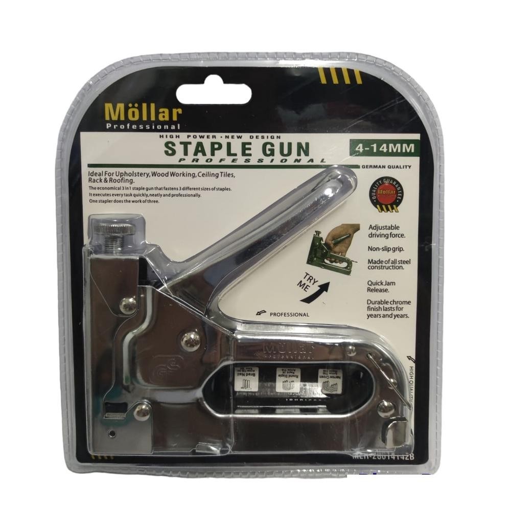

GUN TACKER ALAT STAPLES DAN PAKU TEMBAK 3IN1 / STAPLE GUN MOLLAR 4-14MM TERLARIS