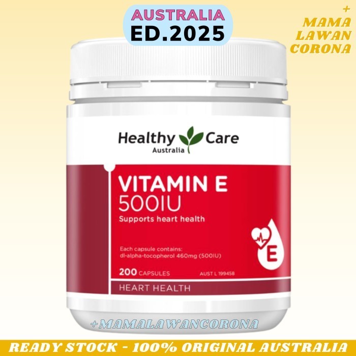 Healthy Care Vitamin E 500Iu 200 Kapsul 500 Iu Capsules Vit E Caps