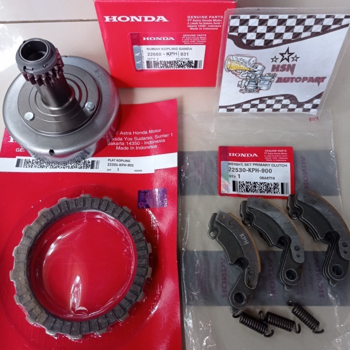 Lonceng Supra X 125 Supra125 Kirana 1 Set Kampas Ganda Dan Kampas Kop