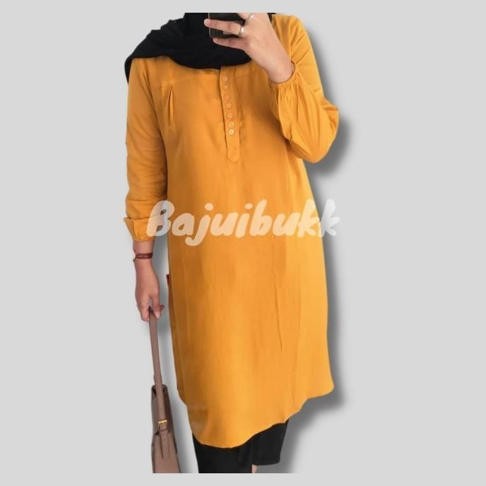 Tunik Polos Rayon Pink Original