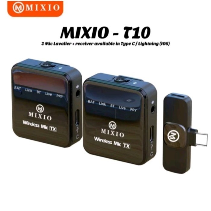 Mixio-T10Wireless2MicMicrophoneProfessionalMikrofonLavalierHp