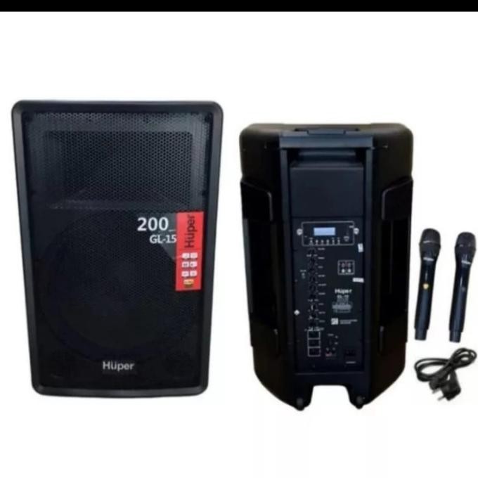 Speaker Aktif Portable Huper 15Inch Gl 15 Wireless  Premium Berkualitas