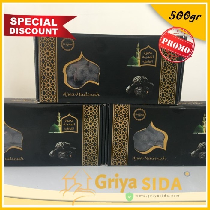 

DISKON Kurma Ajwa Kemasan 500gr Kurma ajwa harga grosir termurah ORI