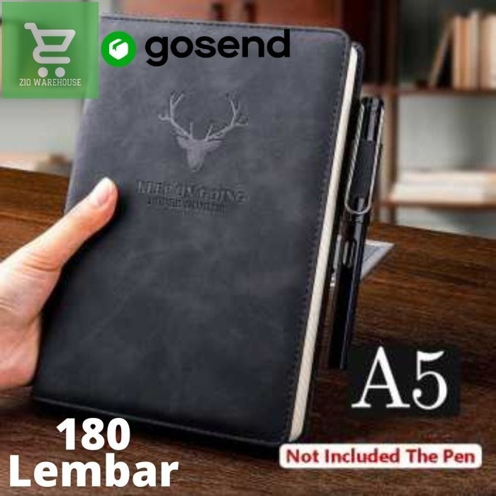 

Buku Jurnal Catatan Perjalanan Notebook A5 180 Lembar Cover Kulit PU TERMURAH