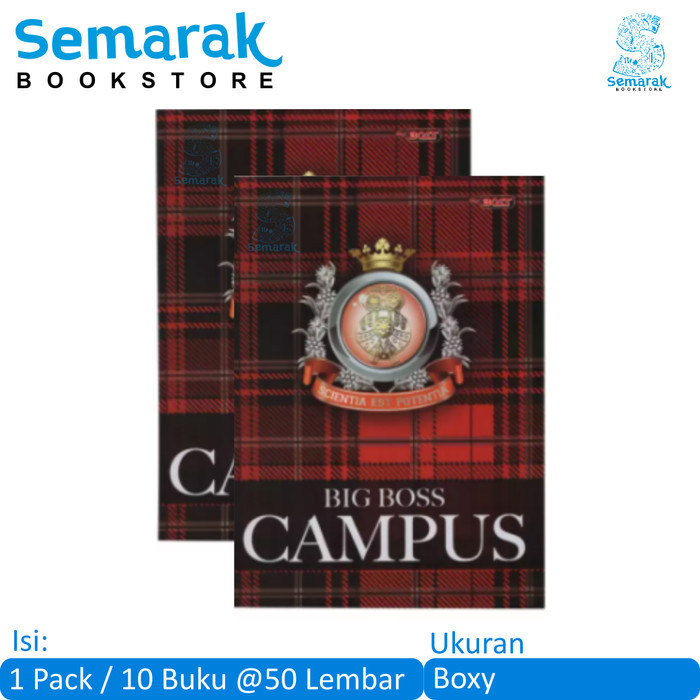 

Big Boss Campus Buku Tulis Boxy Isi 50 Lembar [1 Pack/10 Buku] SALE