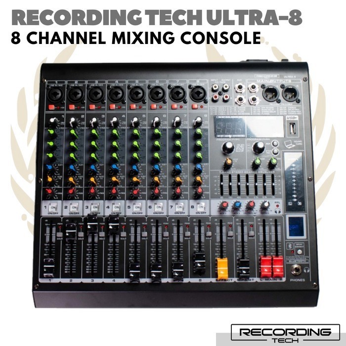 RECORDING TECH ULTRA 8 MIXING CONSOLE Audio MIxer 8 Channel Ultra8