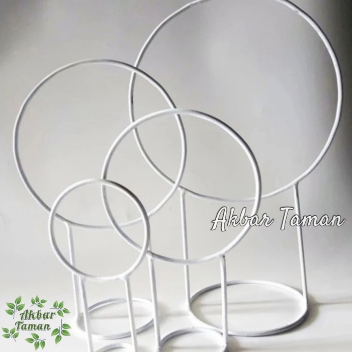 Standing Pot Bunga Pohon Rambat Melingkar / Rak Besi Pohon Rambat