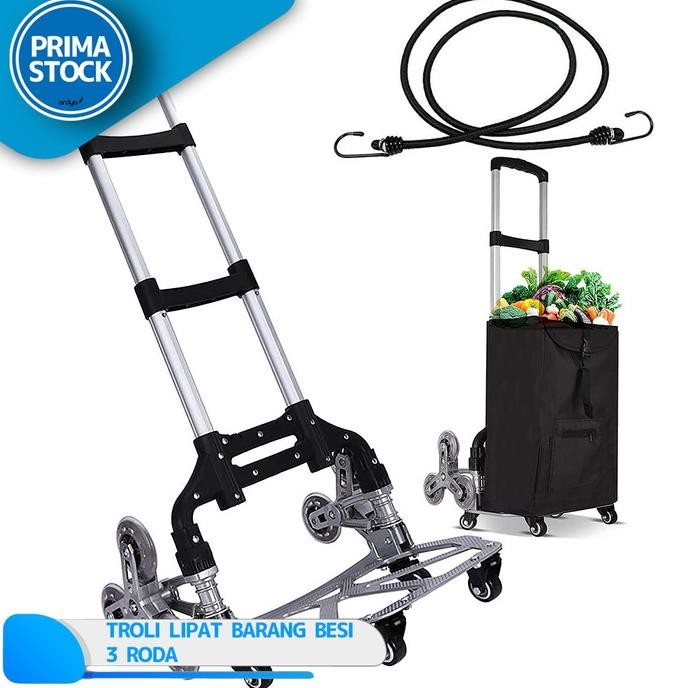 TROLI BARANG BERAT LIPAT HEAVY DUTY KUAT GALON 2 6 10 RODA NAIK TANGGA