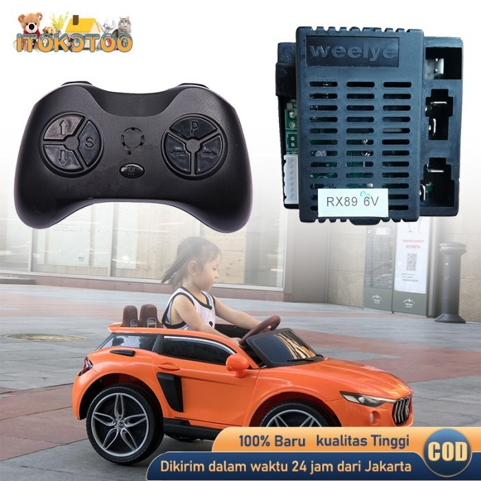 RX89 RECEIVER + REMOTE MOBIL AKI 6V UNTUK MOBILAN AKI ANAK